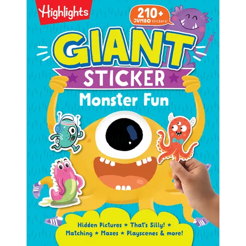 Giant Sticker Monster Fun: Hours of Giant Sticker Fun for Young Puzzlers 3 and Up, Halloween Mazes, Puzzles and Activities in This 64-Page Monster Boo