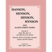 Hanson, Henson, Hinson, Hynson, and Allied Family Names, Volume 5: Early Records of the Mid-Atlantic States, Delaware, District of Columbia, Maryland,