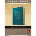 Holy Bible, Giant Print NLT (Red Letter, Leatherlike, Teal Blue)