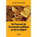 De l'accord de l'économie politique et de la religion