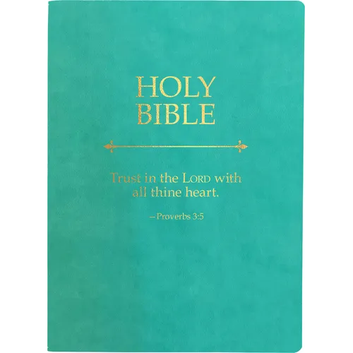 KJV Holy Bible, Trust in the Lord Life Verse Edition, Large Print, Coastal Blue Ultrasoft: (Red Letter, Teal, 1611 Version)