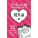 Redeemable Coupon Book For My Memaw 25 Vouchers Just For You: Fill in the Blank Coupon Book DIY Ticket Style Vouchers Booklet - Classy Black and White