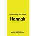 Celebrating the Name Hannah