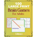 100 Large Print Brain Games For Adult EDITION 1: Easy Large Print Word Search, Sudoku, Mazes For Adult And Seniors Mindfulness Puzzle Book Mind Games