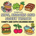 Sips, Snacks & Sweet Treats: A Bold and Easy Coloring Book for Adults and Kids - Relaxing, Simple, Big Designs Featuring Foods, Drinks, Desserts, and