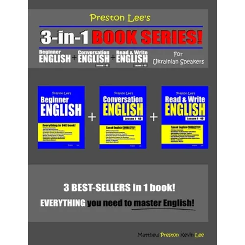 Preston Lee's 3-in-1 Book Series! Beginner English, Conversation English & Read & Write English Lesson 1 - 40 For Ukrainian Speakers
