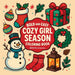 Bold & Easy Cozy Girl Season Coloring Book: Relaxing & Comfy Christmas Large Print Stress Relief Coloring-Perfect Cozy Girl Gift!