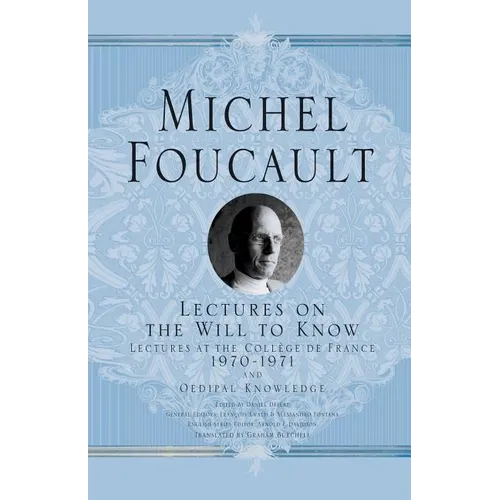 Lectures on the Will to Know - Paperback
