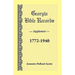 Georgia Bible Records, Supplement, 1772-1940
