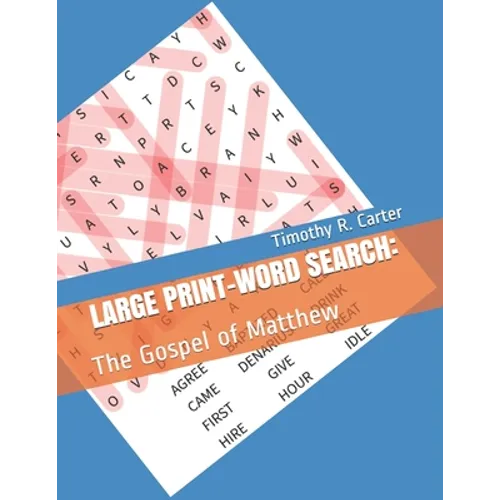 LARGE PRINT Word Search: The Gospel of Matthew