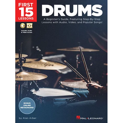 First 15 Lessons - Drums Book/Online Media