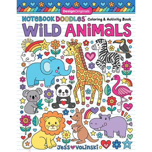 Notebook Doodles Wild Animals: Coloring & Activity Book
