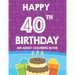 Happy 40th Birthday An Adult Coloring Book: Relaxing And Calming Coloring Activity Pages, Happy And Cheerful Illustrations For Unwinding