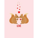 Squirrels Love Composition Notebook: College Ruled (7.44 X 9.69) Sweet Animals with Hearts Writing Book