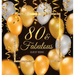 80 & Fabulous: An Elegant Black & Gold Keepsake for Her Fabulous 80th Birthday - Square Hardcover Guest Sign-In Book on Premium Thick 70lb Paper for W