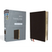 NIV, Thinline Bible, Large Print, Bonded Leather, Black, Red Letter Edition