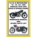 AJS & MATCHLESS 1945-1956 RIGID AND SPRING-FRAME SINGLE CYLINDER WORKSHOP AND PARTS MANUALS FOR THE 350cc & 500cc MODELS 16 - 18 - G3 & G80
