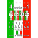 4 books in 1 - English to Italian Kids Flash Card Book: Black and White Edition: Learn Italian Vocabulary for Children