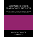 SOUND CHOICE karaoke listings