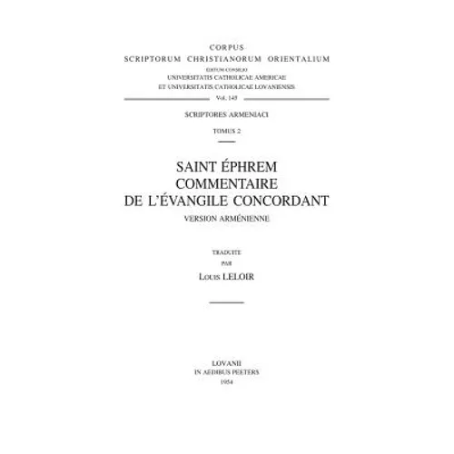 Saint Ephrem. Commentaire de l'Evangile Concordant, Version Armenienne (V)