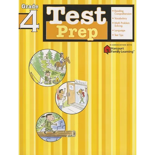 Test Prep: Grade 4 (Flash Kids Harcourt Family Learning)
