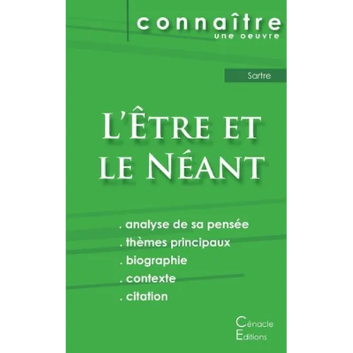 Fiche de lecture L'Être et le Néant de Jean-Paul Sartre (Analyse philosophique de référence et résumé complet)