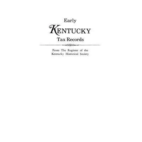 Early Kentucky Tax Records