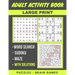 Adult Activity Book: Sudoku Easy To Hard, Word Search And Maze With Solutions, Brain Games, Puzzles Activity Book, Gift