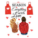 Season Everything With Love: Our Family Recipes Keepsake Organizer - Recipe Journal Hardcover - Handwritten Recipe Book