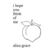 i hope you think of me