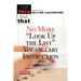 No More Look Up the List Vocabulary Instruction