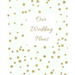 Our Wedding Plans: Complete Wedding Plan Guide to Help the Bride & Groom Organize Their Big Day. White Cover Design with Gold Polka Dots