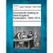 Documents Relating to New-England Federalism, 1800-1815.