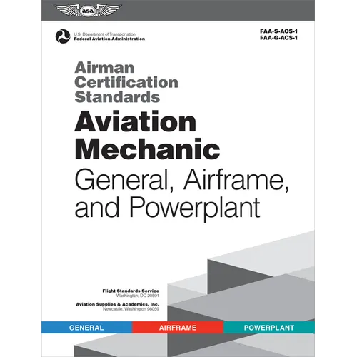 Airman Certification Standards: Aviation Mechanic General, Airframe, and Powerplant (2026): Faa-S-Acs-1 and Faa-G-Acs-1