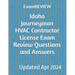 Idaho Journeyman HVAC Contractor License Exam Review Questions and Answers