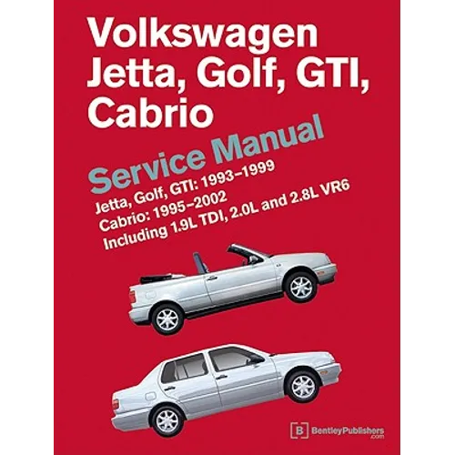 Volkswagen Jetta, Golf, GTI: 1993, 1994, 1995, 1996, 1997, 1998, 1999 Cabrio: 1995, 1996, 1997, 1998, 1999, 2000, 2001, 2002 (A3 Platform) Service Man