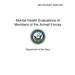 Mental Health Evaluations of Members of the Armed Forces