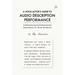 A Voice Actor's Guide to Audio Description Performance: Crafting Immersive Entertainment Experiences for Blind Audiences