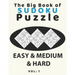 The big book of sudoku puzzle easy & medium & hard: large print soduku books for adults and seniors, soduko for adults 4 puzzls per page, easy-medium-
