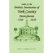 Index to the Probate Inventories of York County, Pennsylvania, 1749-1850