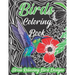 bird coloring book, Stress Relieving Bird Designs: An Adult Coloring Book with 30 Relaxing Images of Peacocks, Hummingbirds, Parrots, Flamingos, Robin