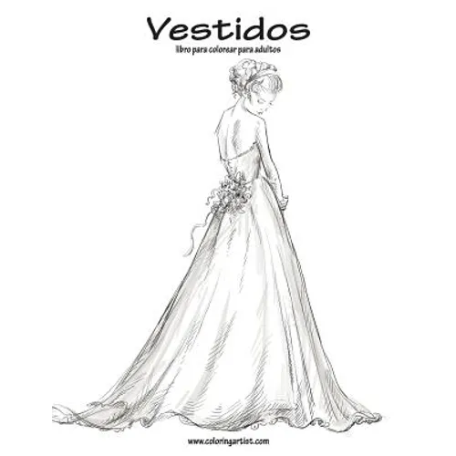 Vestidos libro para colorear para adultos 1