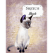Sketch Book: Cat Sketchbook Scetchpad for Drawing or Doodling Notebook Pad for Creative Artists #3 Purple Siamese