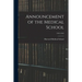 Announcement of the Medical School; 1922-1923