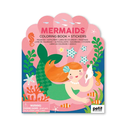 Coloring Book with Stickers Mermaids