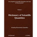 DICTIONARY OF SCIENTIFIC QUANTITIES - Volume I