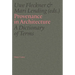Provenance in Architecture: A Dictionary of Terms