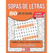 Sopas de Letras Temáticas para adultos, niños y mayores: 80 juegos 1200 palabras Letra Grande A página completa Con soluciones Pasatiempos