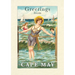 Vintage Lined Notebook Greetings from Cape May, New Jersey