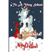To A Very Sweet Godchild! Merry Christmas (Coloring Card): Holiday Messages, Christmas Animals; Coloring for Young Children